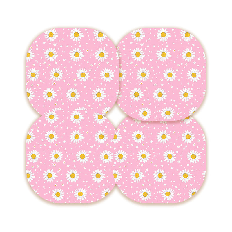 Peelz Spring Daisy Overpatch Tape - Pump Peelz Patch Medical Tape Pink 12-Pack (Set of 12 Patches),4-Pack (Set of 4 Patches),1-Single (One Patch)
