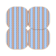 Peelz Boardwalk Waves Overpatch Tape - Pump Peelz Patch Medical Tape Light Steel Blue 12-Pack (Set of 12 Patches),4-Pack (Set of 4 Patches),1-Single (One Patch)