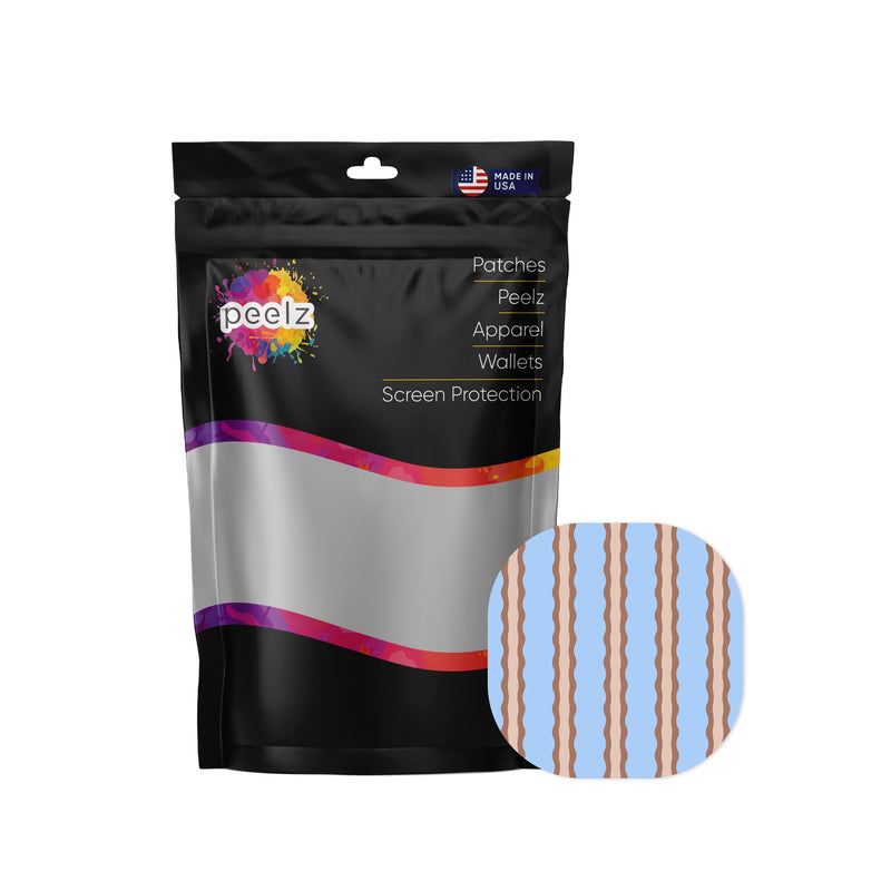 Peelz Boardwalk Waves Overpatch Tape - Pump Peelz Patch Medical Tape White Smoke 12-Pack (Set of 12 Patches),4-Pack (Set of 4 Patches),1-Single (One Patch)