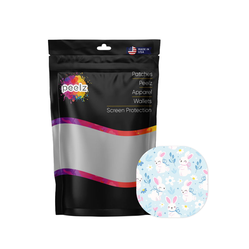 Peelz Sweet Bunnies Overpatch Tape - Pump Peelz Patch Medical Tape White Smoke 12-Pack (Set of 12 Patches),4-Pack (Set of 4 Patches),1-Single (One Patch)