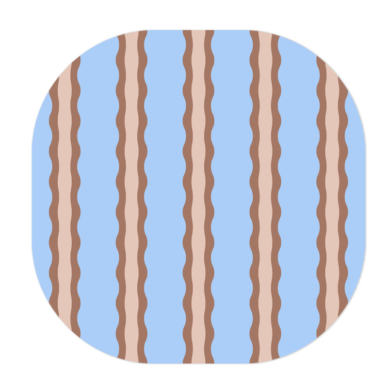 Peelz Boardwalk Waves Overpatch Tape - Pump Peelz Patch Medical Tape Light Blue 12-Pack (Set of 12 Patches),4-Pack (Set of 4 Patches),1-Single (One Patch)