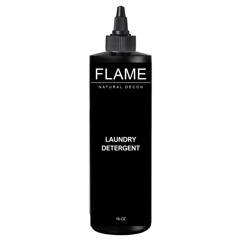 FLAME Natural Decon Laundry Detergent Black 16 oz Bottle