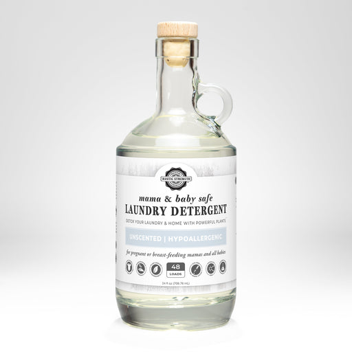 Rustic Strength Laundry Detergent | Mama + Baby Safe Laundry Detergent Lavender 24 oz Glass