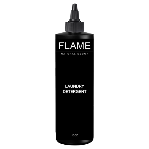 FLAME Natural Decon Laundry Detergent Black 16 oz Bottle