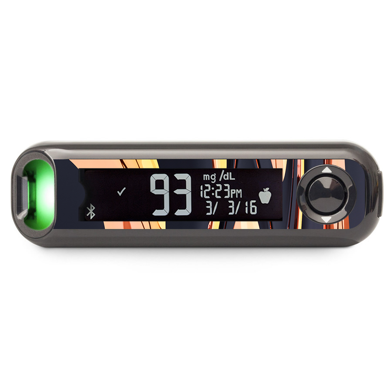 Peelz Lava Flow Bayer Contour© Next One Glucometer Peelz/Stickers Black