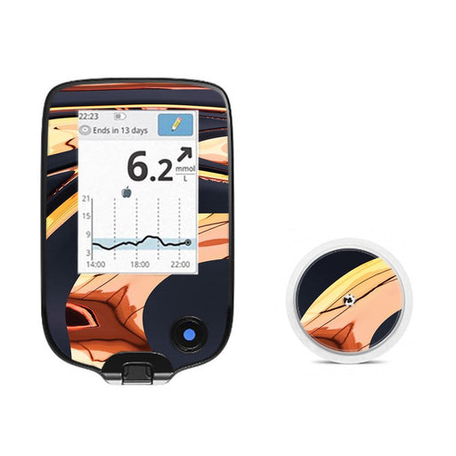 Peelz Lava Flow Freestyle Libre 2 Peelz/Stickers White Smoke Receiver + Sensor