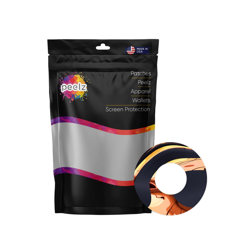 Peelz Lava Flow Patch  Tape Designed for the FreeStyle Libre 2 Patch Medical Tape White Smoke 12-Pack Libre 2 (Set of 12 Patches),4-Pack Libre 2 (Set of 4 Patches)