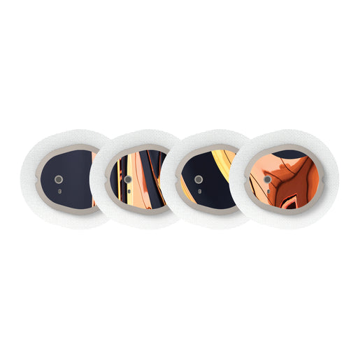 Peelz Lava Flow Sticker Designed for the DEXCOM G7 and Stelo Transmitter Peelz/Stickers White Smoke 4-pack (Set of 4 Stickers)
