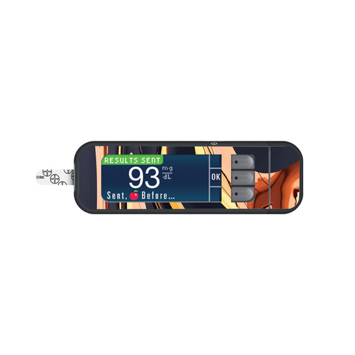 Peelz Lava Flow Sticker for Bayer Contour Next Glucometer Peelz/Stickers White Smoke