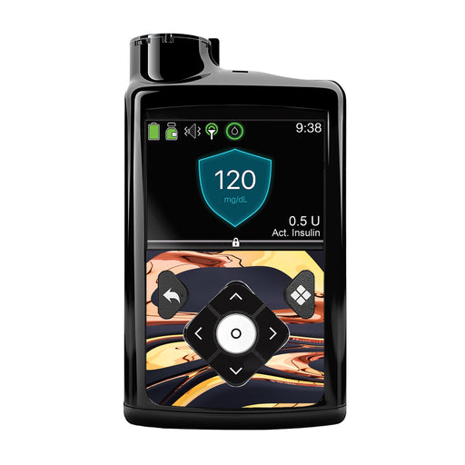 Peelz Lava Flow Sticker for Medtronic MiniMed 770G & 780G Peelz/Stickers Black Whole System Peelz (front back + clip),Front Peelz