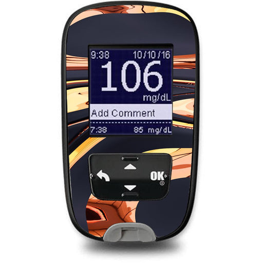 Peelz Lava Flow Sticker for the Accu-Chek Guide Glucometer Peelz/Stickers White Smoke