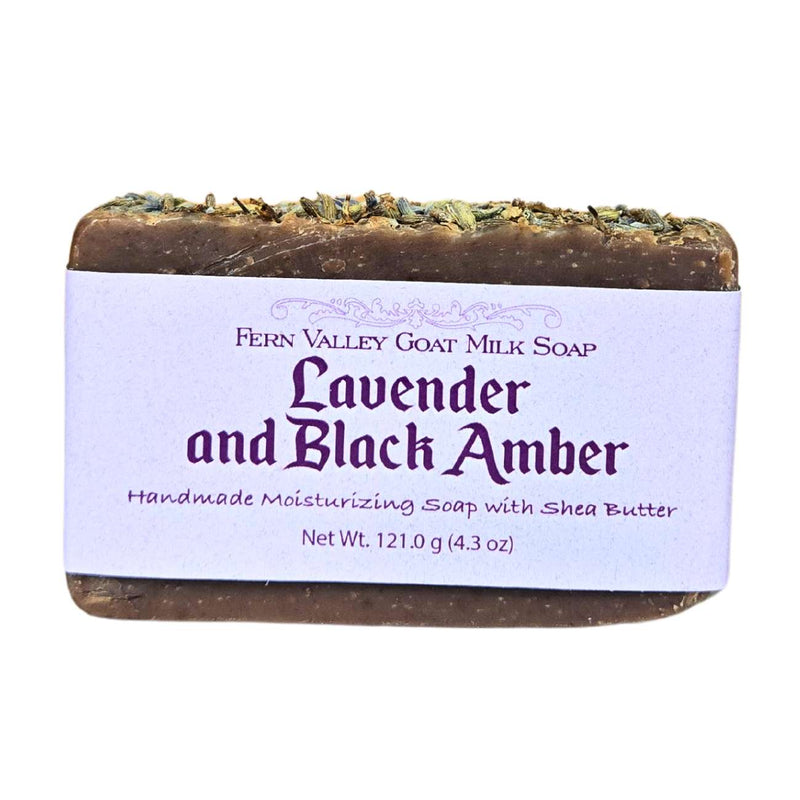 Fern Valley Soap Handmade Goat Milk Soap | Moisturizing Lavender and Black Amber Goat Milk Soap Lavender