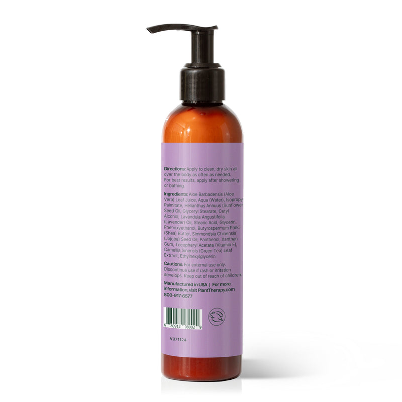 Plant Therapy Lavender Body Lotion with Aloe and Shea Body Care White Smoke 8 oz