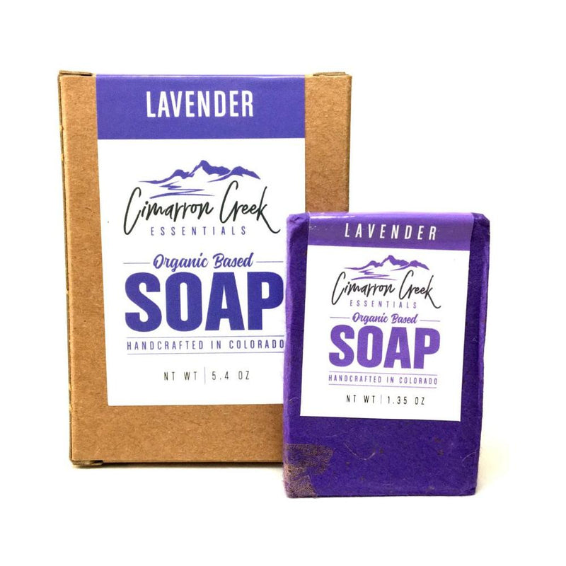 Cimarron Creek Essentials Lavender Organic Bar Soap 5.4oz Bath & Body Dark Slate Blue Full Bar,Travel Bar