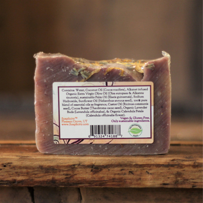 Soaplicity Lavender Kiss Soap Bar Soap Bar Dark Olive Green