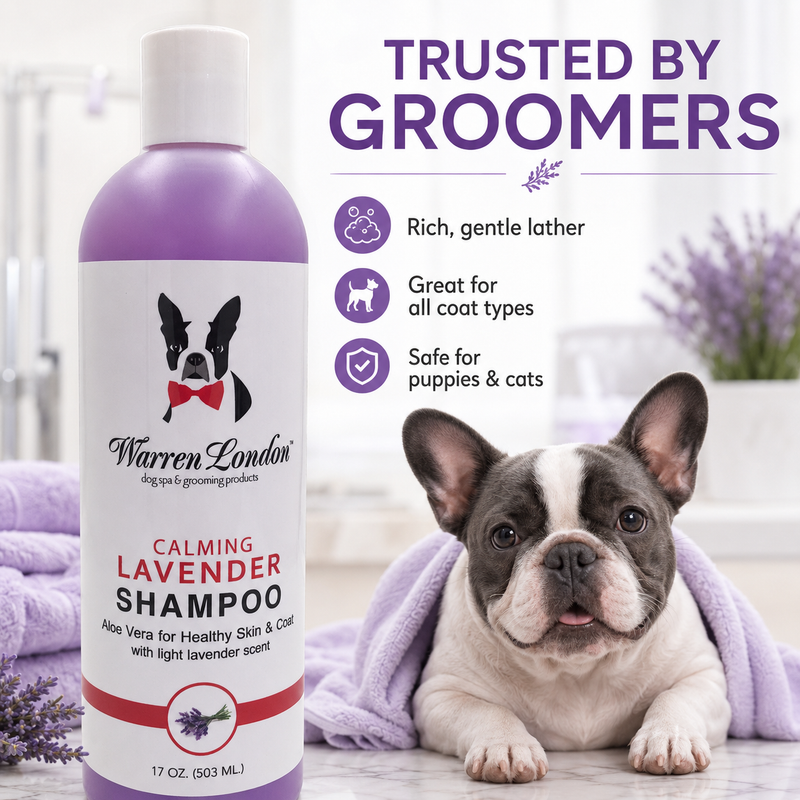Warren London Calming Lavender Dog Shampoo w/Aloe Vera & Essential Oils Dog Shampoo White Smoke