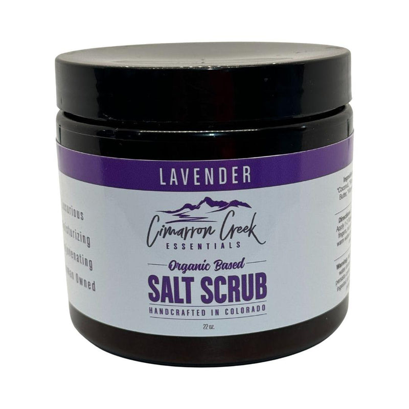 Cimarron Creek Essentials Lavender Organic Salt Scrub Bath & Body Dark Gray 22oz