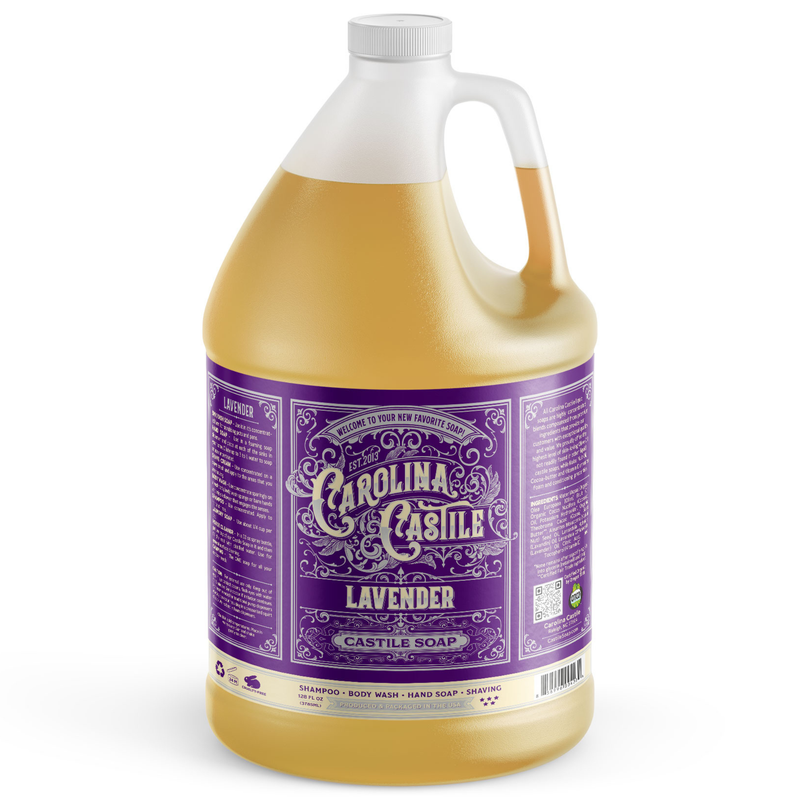 Carolina Castile Soap Lavender Castile Soap White Smoke 32 oz,1 Gallon