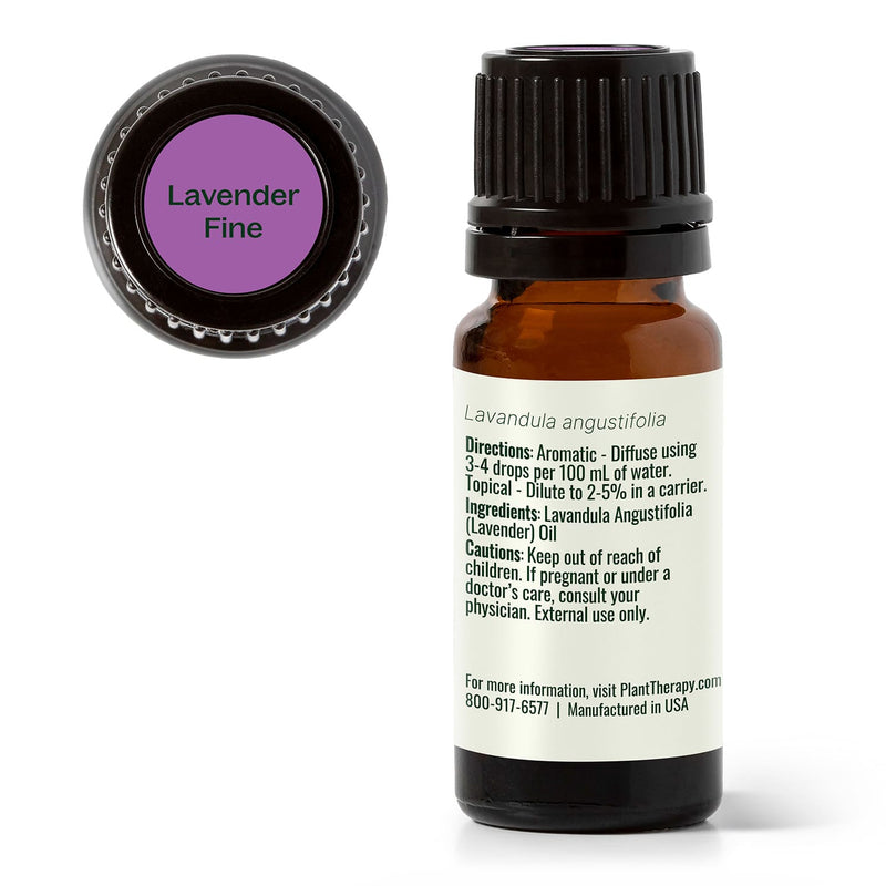 Plant Therapy Lavender Fine Essential Oil Essential Oil White Smoke 10 mL,5 mL