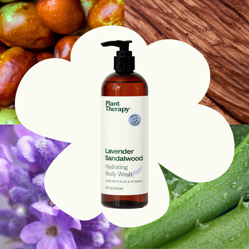 Plant Therapy Lavender Sandalwood Body Wash Body Care White Smoke 16 oz