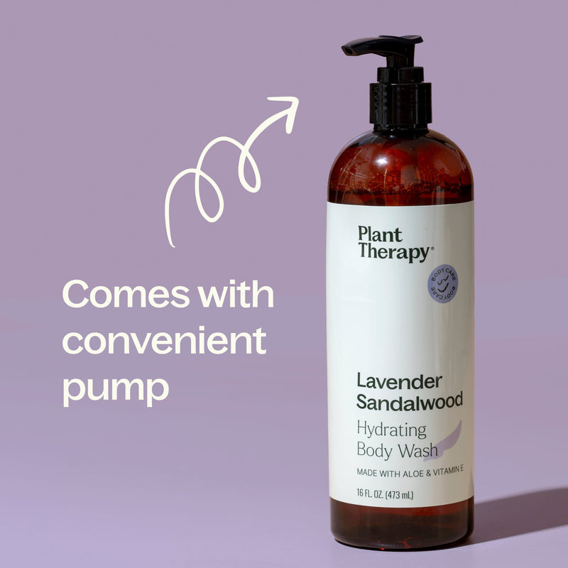 Plant Therapy Lavender Sandalwood Body Wash Body Care Dark Gray 16 oz