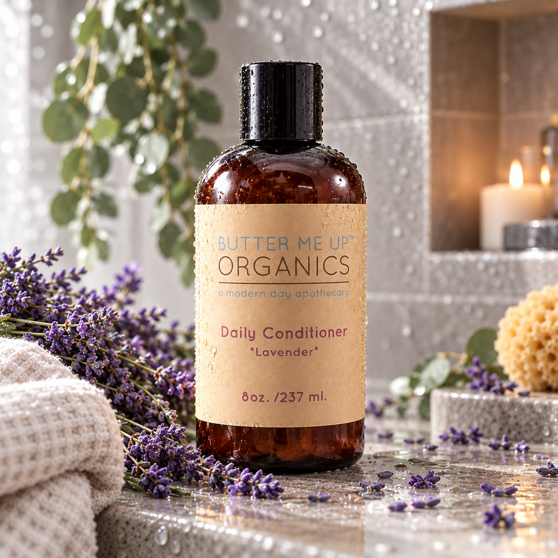 Butter Me Up Organics Organic Daily Shampoo Hair Dark Gray Jasmine & Rose,Lavender