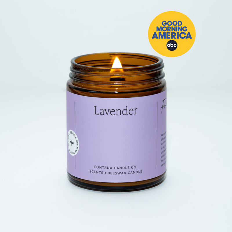Fontana Candle Co Lavender Jar Candle Candles Lavender 9 oz Straight Sided Jar