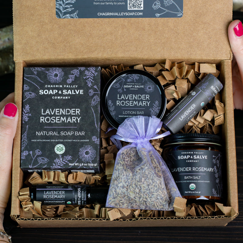 Chagrin Valley Soap & Salve Gift: Lavender Lovers Gift Dark Slate Gray Lavender Lovers Gift Box