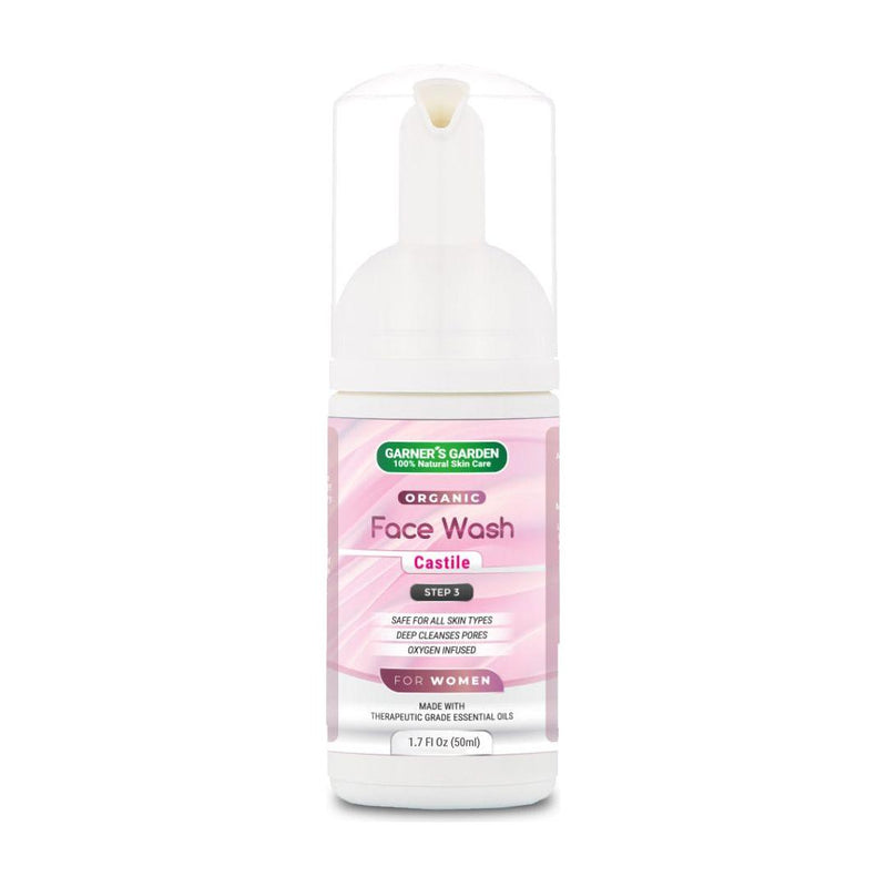 Garner's Garden Organic Face Wash Facial Cleanser White Smoke Women's / 1.7 oz Foamer (Travel)