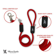 Warren London Climbing Rope Dog Leash - Red Leashes, Collars & Accessories White Smoke