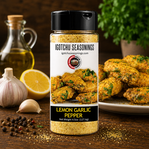 Igotchu Seasonings Igotchu Lemon Garlic Pepper seasoning Seasonings & Spices Black 5.5 oz,8 oz
