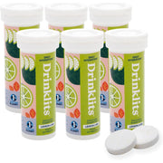 Drinklits Lemon-Lime Best Electrolyte Sports Drink Tablets - 6 Tubes | 60 Servings Hydration Electrolyte Tablets White Smoke