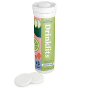 Drinklits LEMON-LIME Electrolyte Tablets for Daily Hydration (8 Tubes, 80 Servings) Hydration Electrolyte Tablets White Smoke
