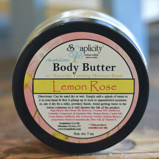 Soaplicity Lemon Rose Body Butter Body Butter Dark Gray