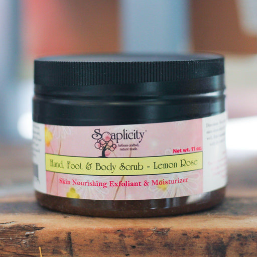 Soaplicity Lemon Rose Hand, Foot & Body Sugar Scrub Body Scrub Rosy Brown