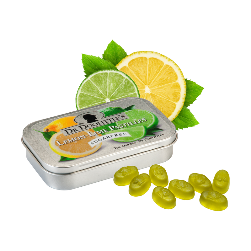 Dr Doolittle's Dr Doolittle's Lemon-Lime Sugarfree Pastilles - 25 Count 60g Candy & Sweets Yellow Green