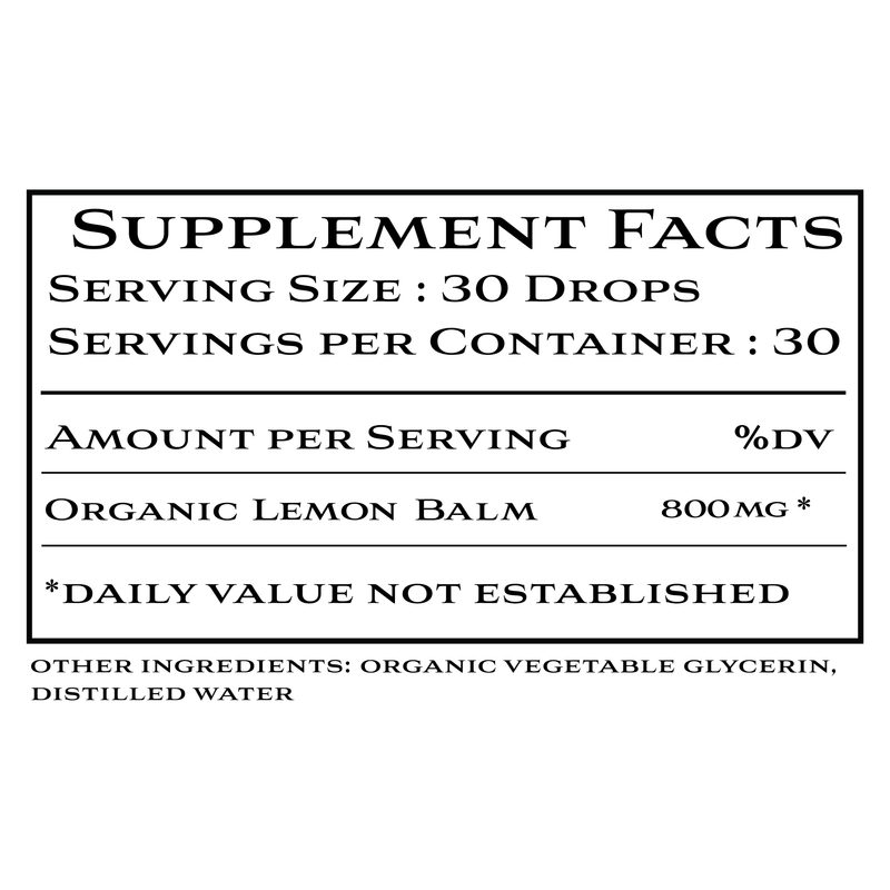 Khroma Herbal Products Organic Lemon Balm Black