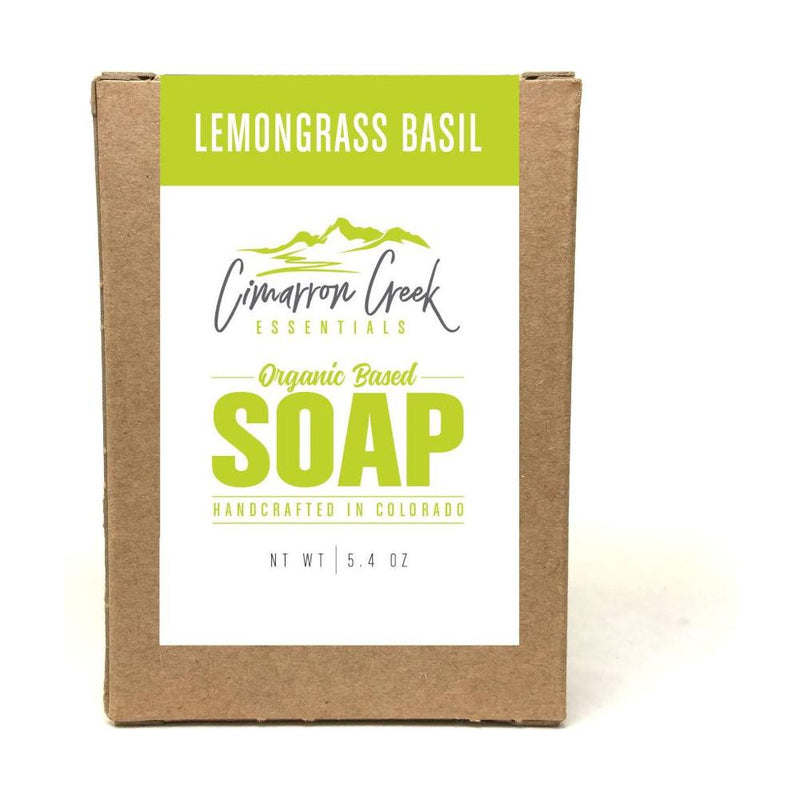 Cimarron Creek Essentials Lemongrass Basil Organic Bar Soap 5.4oz Bath & Body Rosy Brown Full Size