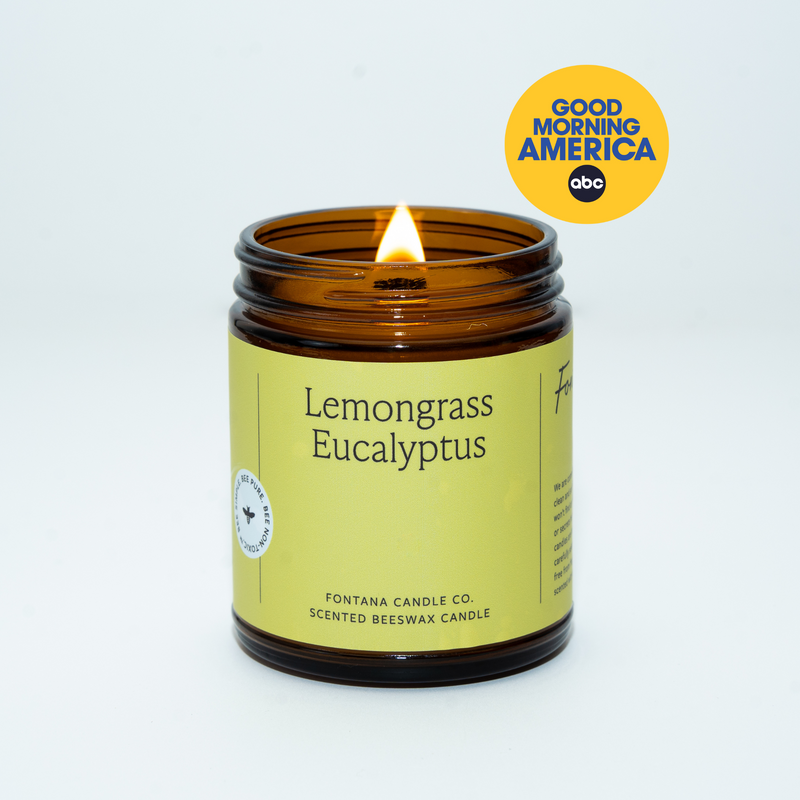 Fontana Candle Co Lemongrass Eucalyptus Jar Candle Candles Lavender 9 oz Straight Sided Jar