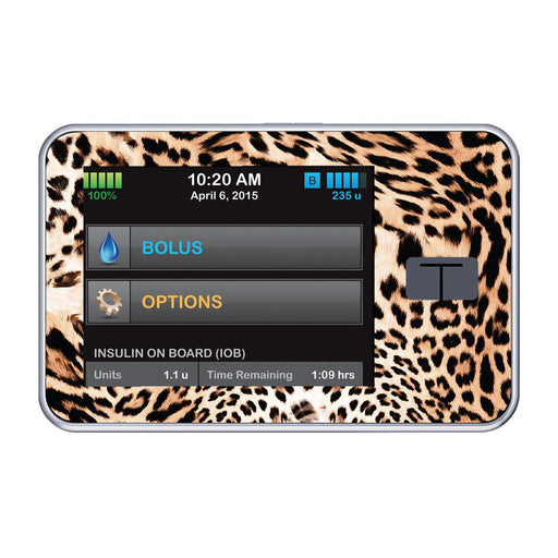 Peelz Leopard Print Sticker for Tandem t:slim Peelz/Stickers Black