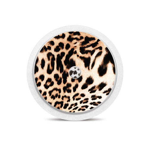 Peelz Leopard Print for Freestyle Libre 2 Peelz/Stickers White Smoke Sensor Only