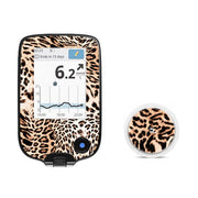 Peelz Leopard Print for Freestyle Libre 2 Peelz/Stickers White Smoke Receiver + Sensor