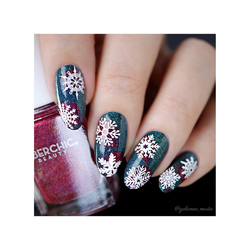 UberChic Beauty Let It Snow Stamping Plate Gray
