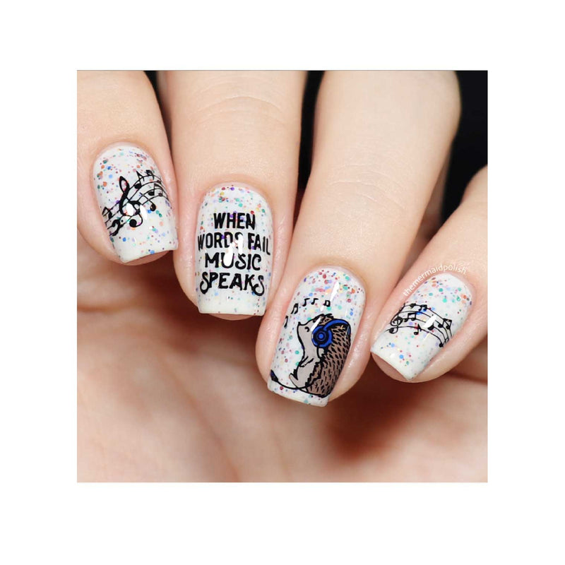 UberChic Beauty Let's Rock Stamping Plate Gray