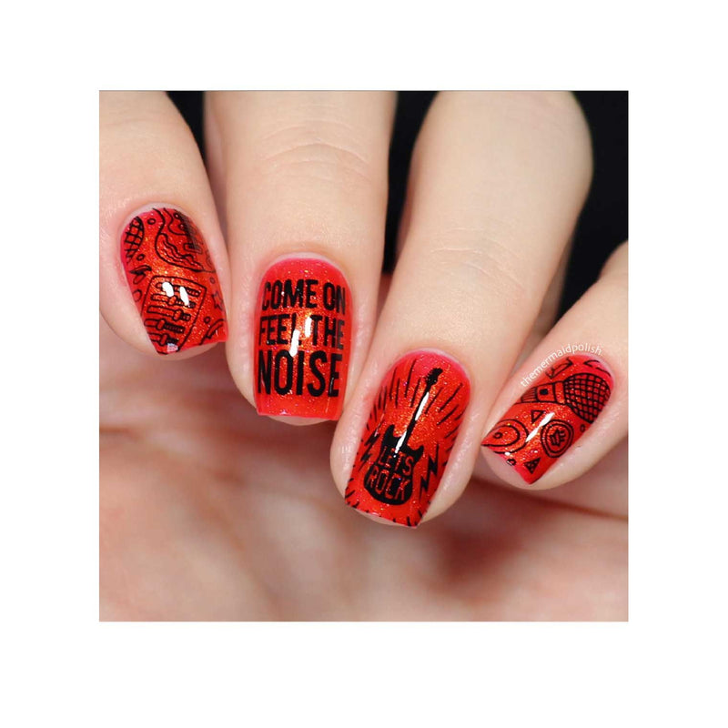 UberChic Beauty Let's Rock Stamping Plate Tan