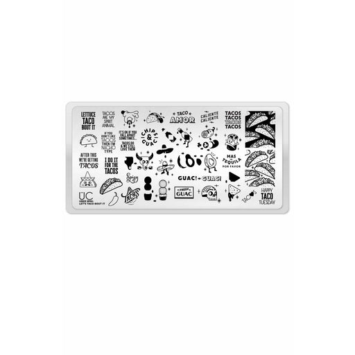 UberChic Beauty Let's Taco Bout It Stamping Plate Lavender