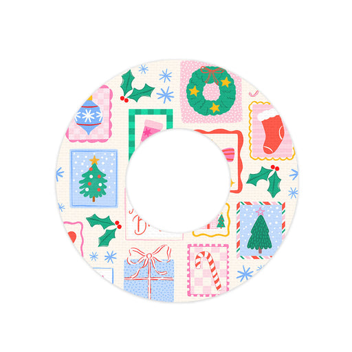 Peelz Holiday Greetings Freestyle Libre 2 Patch Tape - Pump Peelz Patch Medical Tape White Smoke 12-Pack Libre 2 (Set of 12 Patches),4-Pack Libre 2 (Set of 4 Patches),1-Single (1 Single Patch)