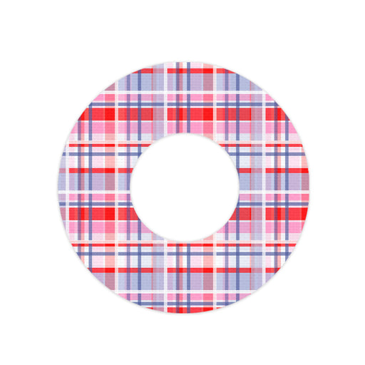 Peelz Party Plaid Freestyle Libre 2 Patch Tape - Pump Peelz Patch Medical Tape White Smoke 12-Pack Libre 2 (Set of 12 Patches),4-Pack Libre 2 (Set of 4 Patches),1-Single (1 Single Patch)