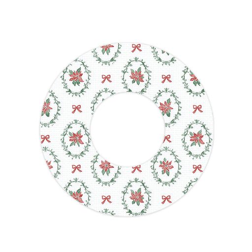 Peelz Poinsettia Parade Freestyle Libre 2 Patch Tape - Pump Peelz Patch Medical Tape White Smoke 12-Pack Libre 2 (Set of 12 Patches),4-Pack Libre 2 (Set of 4 Patches),1-Single (1 Single Patch)