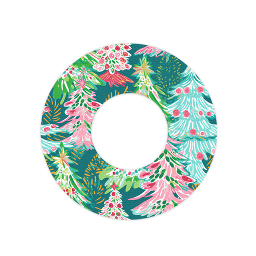 Peelz Festive Forest Freestyle Libre 2 Patch Tape - Pump Peelz Patch Medical Tape White Smoke 12-Pack Libre 2 (Set of 12 Patches),4-Pack Libre 2 (Set of 4 Patches),1-Single (1 Single Patch)